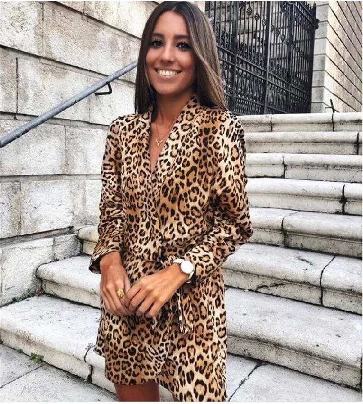 women-fashion-leopard-loose-mini-dress-elegant-long-sleeve-v-neck-ladies-party-club