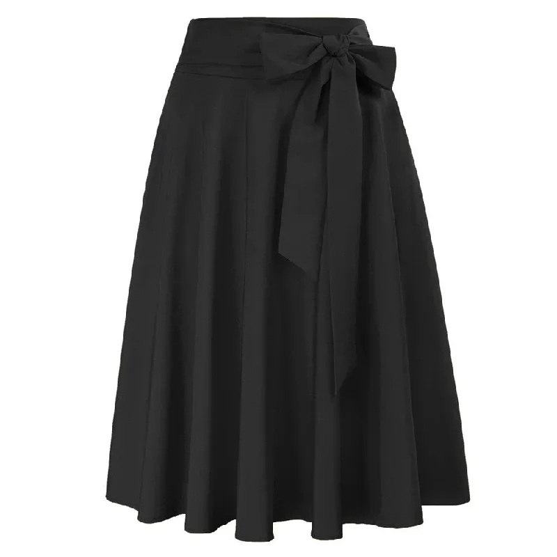 womens-high-waist-a-line-pockets-skirt-2