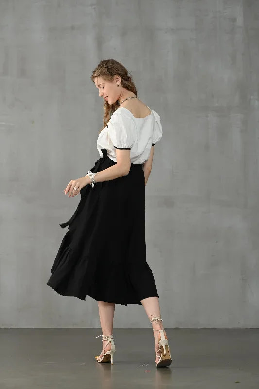 wrap-linen-skirt-in-black-ruffled-linen-skirt-front-slit-linen-skirt-flared-linen-skirt-a-line-skirt-linennaive