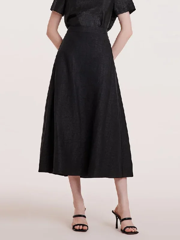 Xiang Yun Silk A-line Waisted Women Skirt